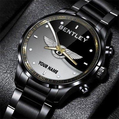 Bentley Black Stainless Steel Watch