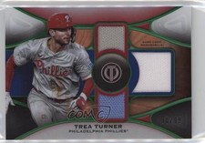 2025 Topps Tribute Triple Relics Green 90/99 Trea Turner #TTR-TT 0v24