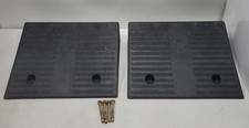 5" Rubber Curb Ramp 2Pack &ndash; Heavy Duty 7000 lb Threshold Driveway Entry