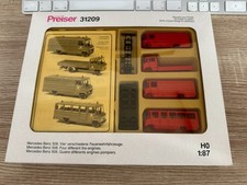 Preiser 31209 H0 Mercedes Benz 508 Véhicules De Pompiers En OVP Kit Non Utilisé
