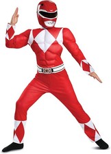 Boys Classic Multicolor Ranger Muscle Power Ranger Costume