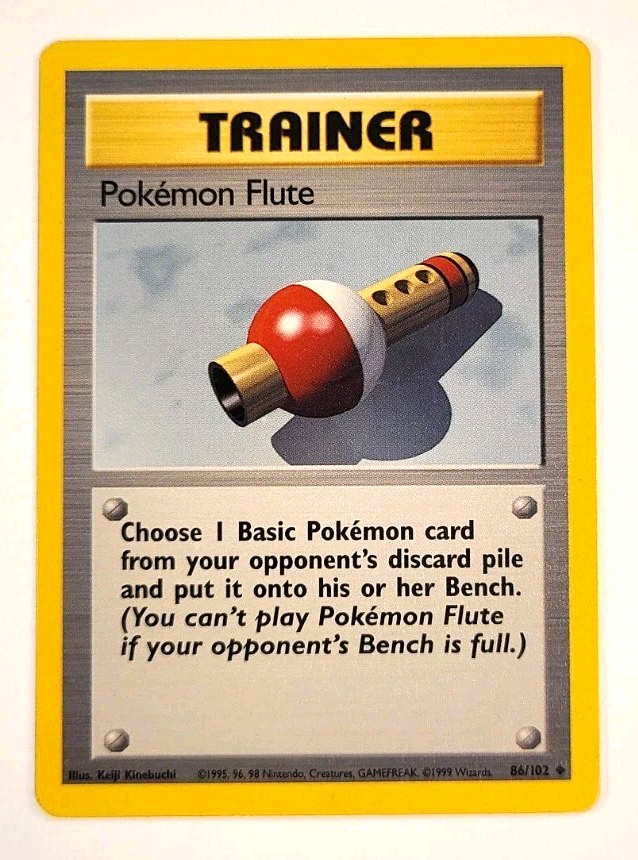 Pokémon Flute - 86/102 - Base Set - Vintage WOTC Era Pokémon Card_2