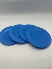 VINTAGE 1980's Fisher Price LOT BLUE PLATES Fun With Food Replacement THK7