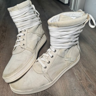 Christian Dior Dior Homme High Top Zip Gray EU 45 Suede Sneakers Made In Italy