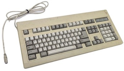 Vintage NMB RT101+ Intel Mechanical Keyboard Grey Tactile Space Invader Switches
