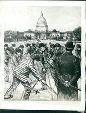 1940 Photo Work-House Prisoners B Harrison Inauguration Print Illustrations 7X9