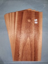 4 FOGLI CONSECUTIVI IMPIALLACCIATURA MOGANO SAPELE LEGNO INTARSIO EB302 18 X 32CM