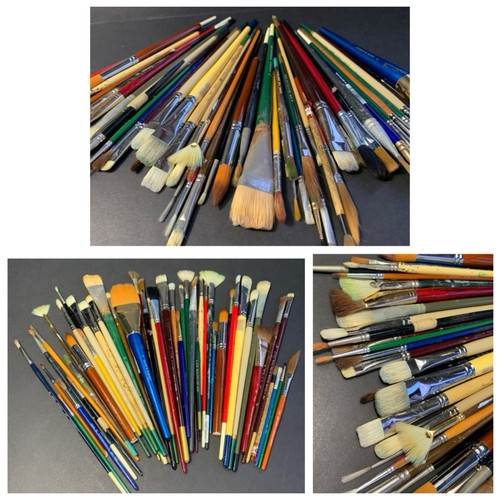 58 Vintage Artist's Paint Brushes Simmons, Grumbacher, Winsor Newton, Princeton