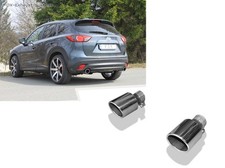  Edelstahl Duplex Endrohrsatz zum schweissen(Ø55mm) Mazda CX-5 je 100mm rund