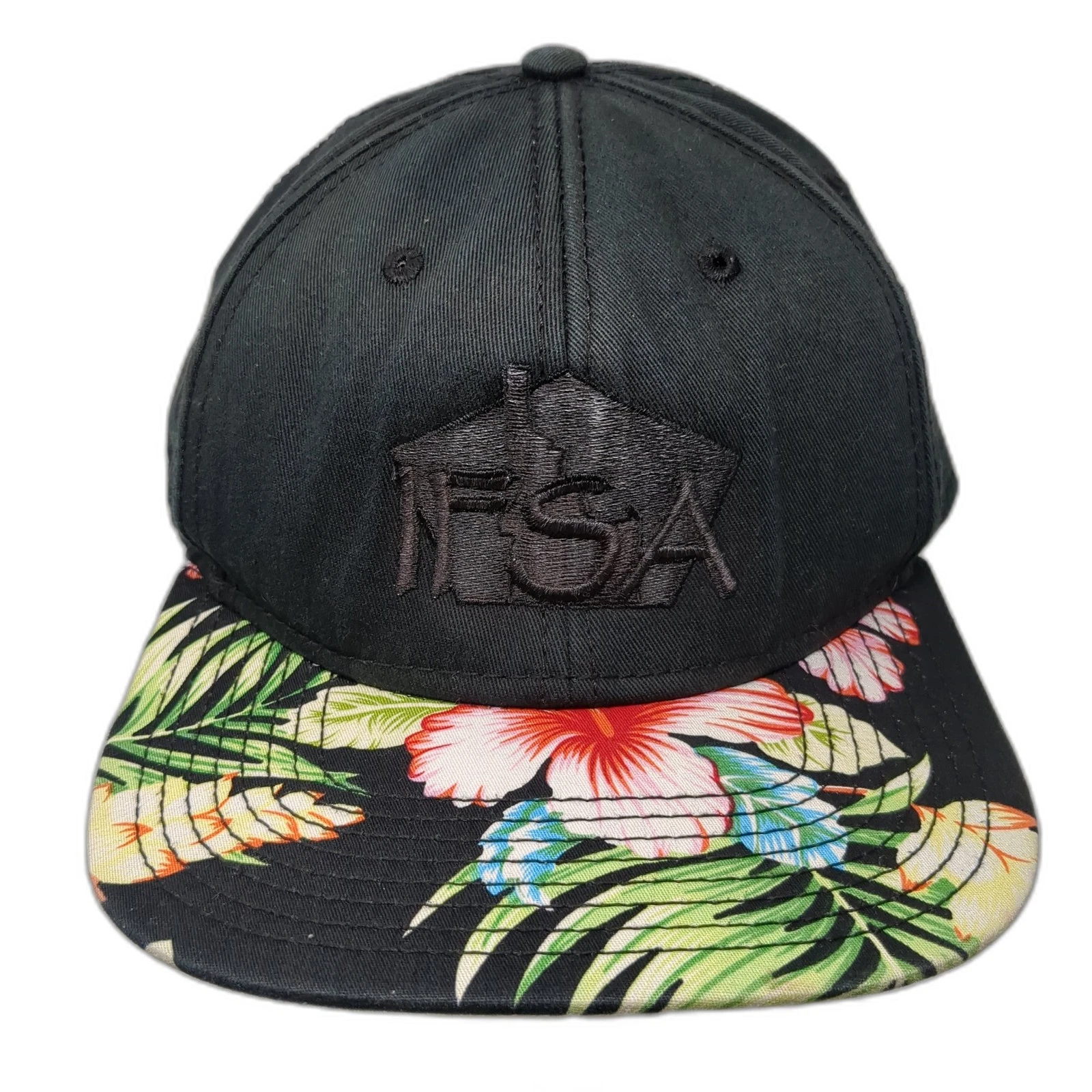 IFSA Snapback Cap Multicolor One Size Adjustable Embroidered Hawaiian Print Otto