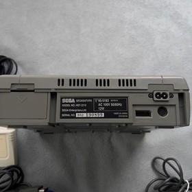 Sega Saturn Gray Console HST-3210 + Controller + Power Memory + Cables Working
