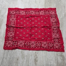 Red Floral All Cotton Guaranteed Fast Color Bandana