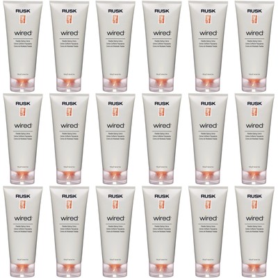 18 PK CASE RUSK WIRED CREAM FLEXIBLE HOLD 6 OZ HAIR STYLING CREME / GEL / POMADE