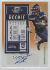 2020 Contenders Optic Rookie Ticket Orange Prizm 17/50 Freddie Swain Auto 12j3