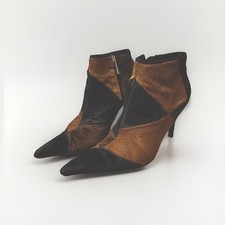 Lerre Jigsaw Calfskin Stiletto Heel Ankle Boots Women's 39 1/2 Very Rare
