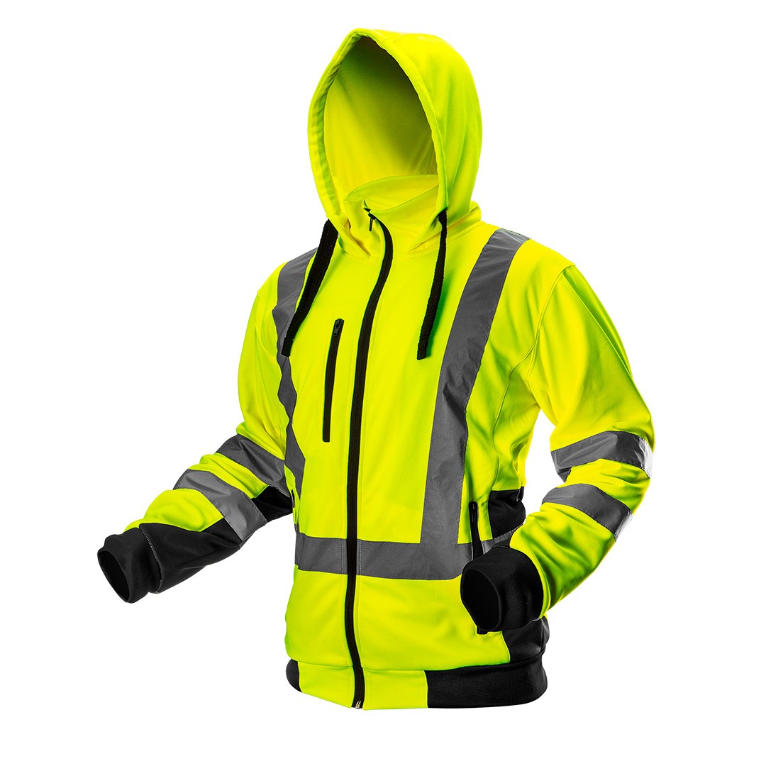 Neo Gelb Warnjacke Mit Reflektionsstreifen 100% Polyester Xl/56 - Bild 2