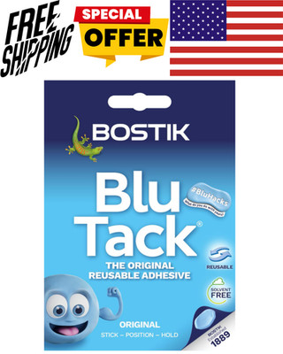 Blu Tack, Multipurpose Reusable Adhesive, Clean, Safe & Easy to Use, Non-Toxic