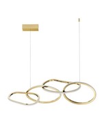 Nova Luce Pendelleuchte Girish Led Gold 2400Lm Dimmbar 3000K HöHenverstellbar