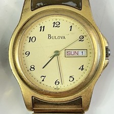 Women's Bulova Watch T4 1994 Vintage Water Resistant Analog Dial Date NOT TESTED