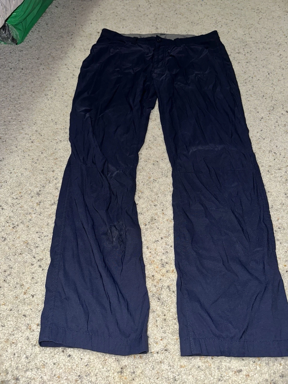 Eddie Bauer Men 32x30 Tech Pant Stretch Performance Hiking Lightweight Navy Blue