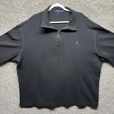 Polo Ralph Lauren Estate Rib 1/4 Zip Pullover Sweater Mens 2XLT Tall Flesh Pony