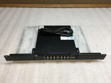 Dell X1018 Smart Managed Switches 16-Port Gigabit 2-Port SFP Switch w/ Rack Ears