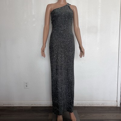 Vintage 90s Jump Silver Glitter Gown Sz 7/8 | eBay