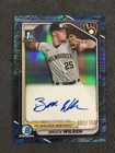 2024 Bowman Chrome Brock Wilken 1st Auto Blue Lunar Refractor /150 No Reserve
