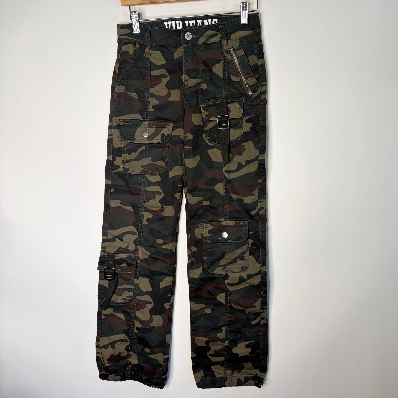 VIP Jeans Cargo Camo Camouflage Y2K Style Brown Green Women Size 1 / 2