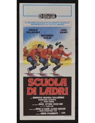locandina SCUOLA DI LADRI paolo villaggio massimo boldi lino banfi B187