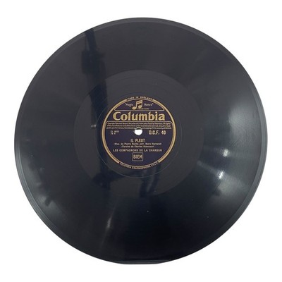 Vintage Columbia 78rpm Les Compagnons De La Chanson Il Pleut French