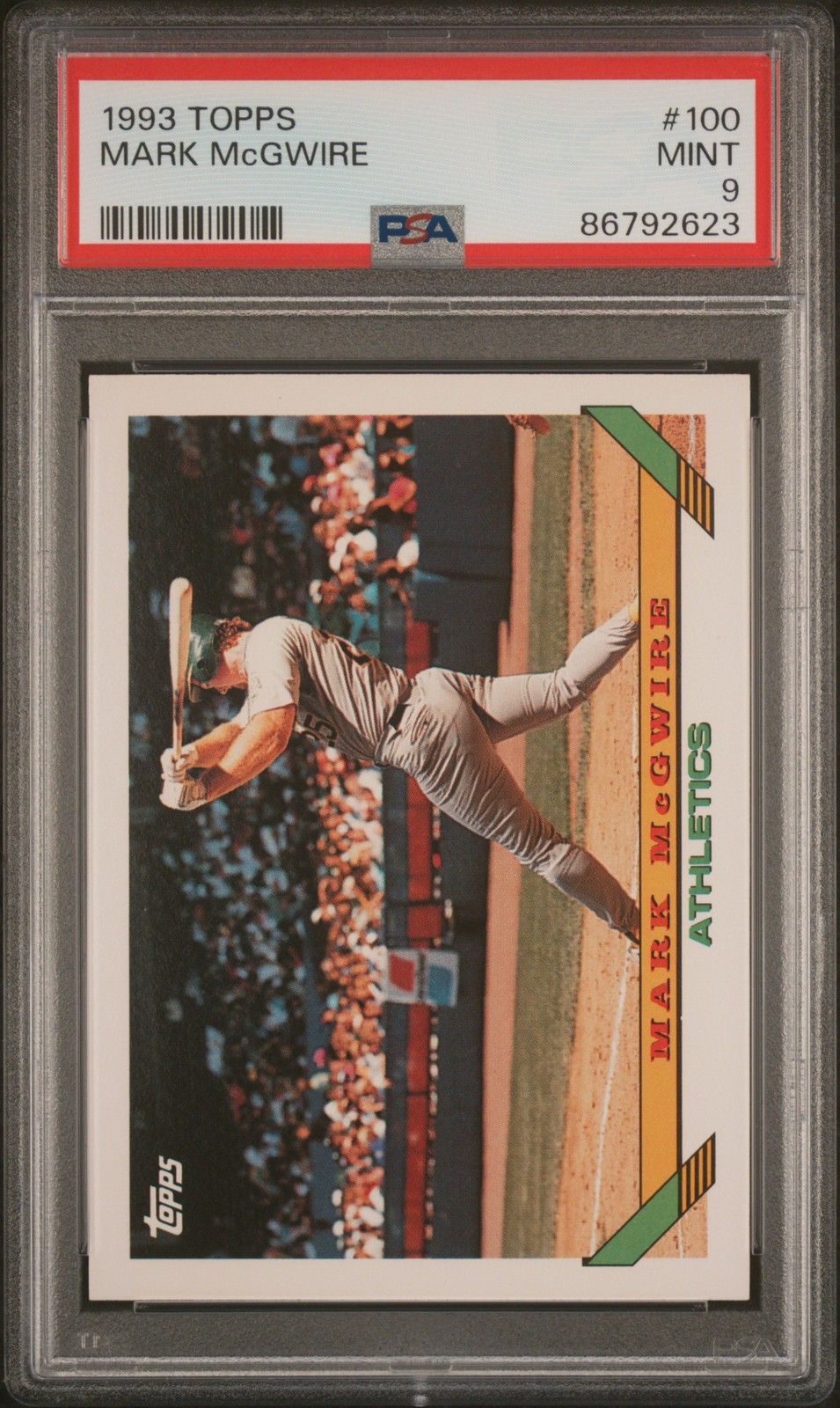 1993 TOPPS #100 MARK MCGWIRE PSA 9