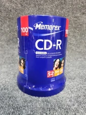 Memorex CD-R Blanks l52x 700MB 80-Minute 100 Pk Sealed SEALED Comp Usa Price Tag