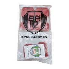 5 Pack - Heavy Duty Clear Rigid Card Vertical ID Badge Holders Hard Plastic