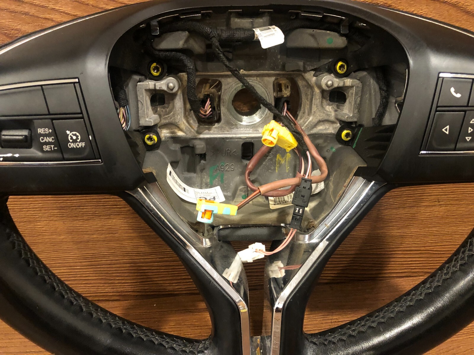 2014-2019 MASERATI GHIBLI M157 LEATHER STEERING WHEEL SWITCH CONTROL BLACK OEM