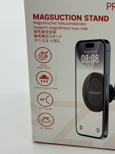 PROfezzion Magnetic Shower Mirror Phone Holder Reusable Suction Cup Phone Mou... - Zdjęcie 2 z 4