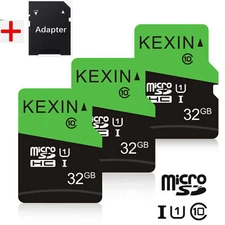 3Pack 32GB Micro SD TF Card SDHC Class 10 Flash Memory Card For Phone Camera
