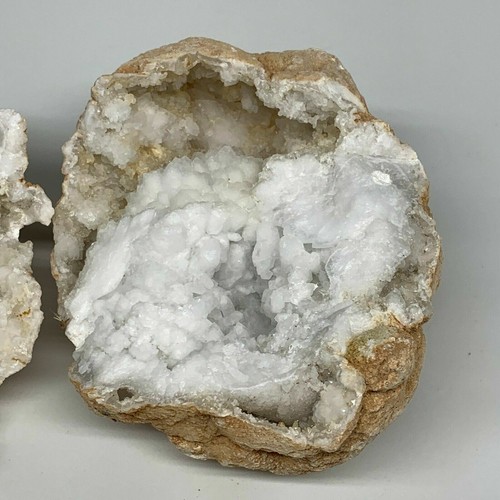 Escultura de geodas de cuarzo natural de 2,31 libras,5,2"x4,2"x3,4", 1 par @Marruecos, B10591 - Imagen 2 de 10
