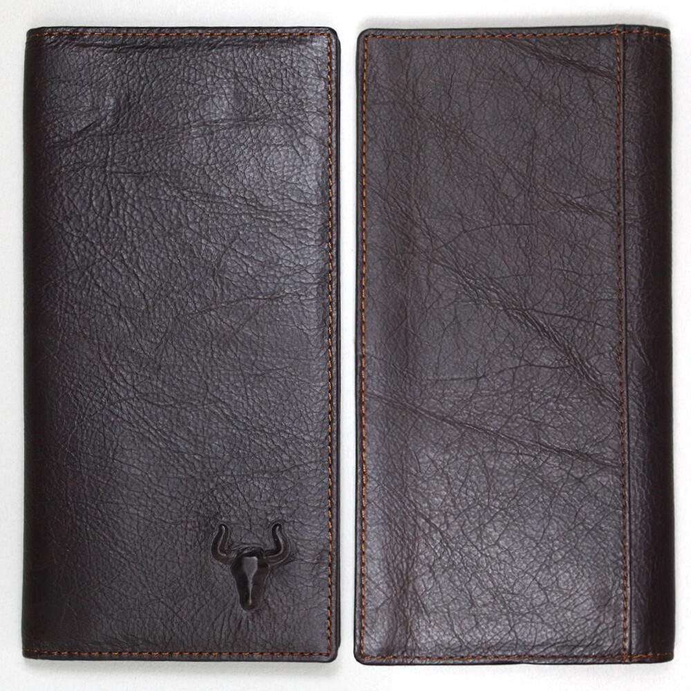Vintage Mens Genuine Leather Long Wallet Credit Card Holder