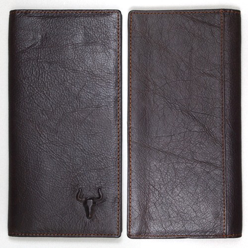 Vintage Mens Genuine Leather Long Wallet Credit Card Holder Zipper Coin Pocket - Picture 2 of 8