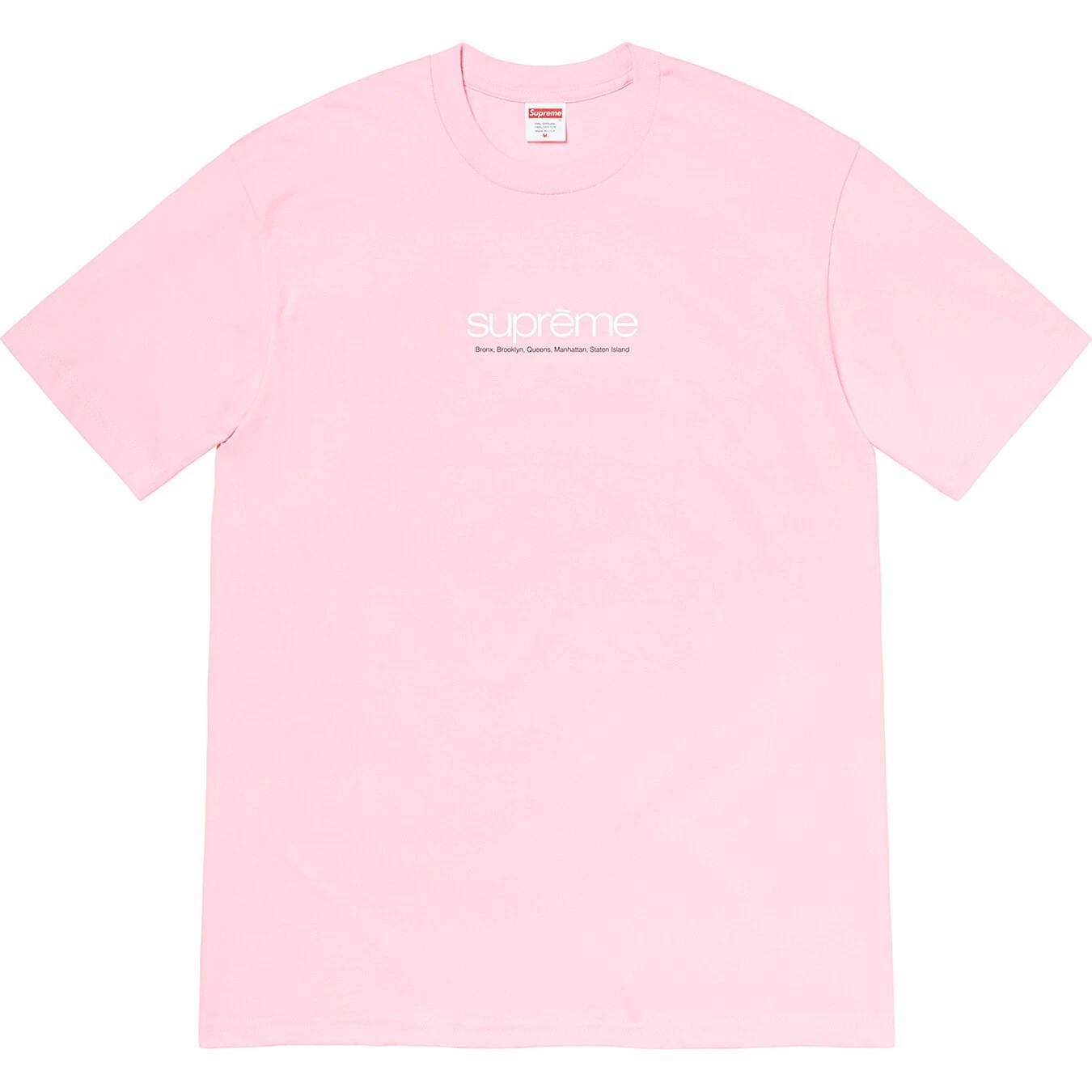 Tee shirt DUP Supreme Five Boroughs   rose clair   moyen (M)   à la main   Deadstock