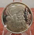 1999 Santa Claus Merry Christmas 1 Troy Oz 999 Silver Round