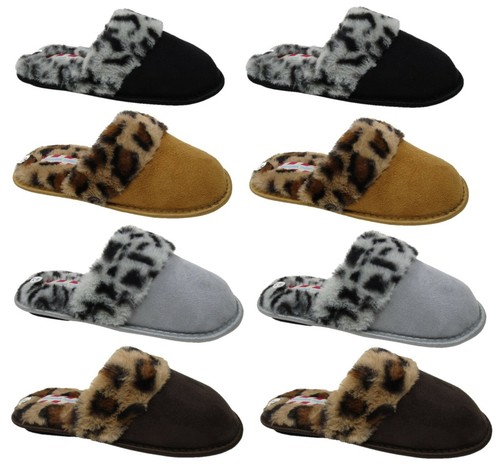 ladies leopard slippers