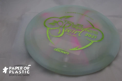Discraft Ledgestone 2021 Z SWIRL PULSE Disc Golf 173 Driver Green NEW Gold Stars