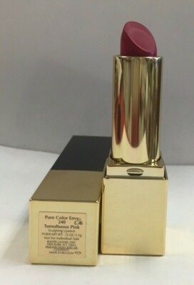 Estee Lauder Lipstick TUMULTUOUS PINK 240  PURE COLOR ENVY Sculpting FULL Size 1