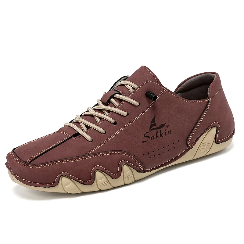 SALOMON Scarpe casual in pelle alla moda uomo outdoor sneakers mocassini morbidi calzature rosse