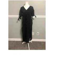 Reformation Linen Button Down Shirt Dress Maxi Sz S