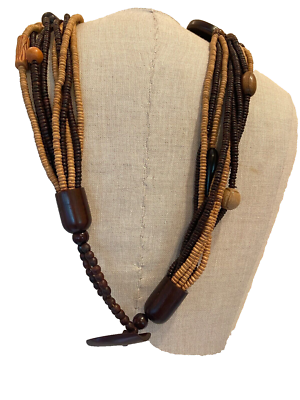 Beaded Wood Waist Belt Women