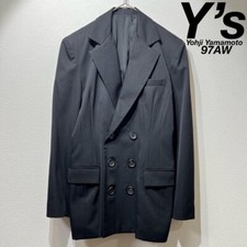 90s Y's Yohji Yamamoto Blazer Double Breasted Tailored Jacket Black