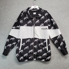 Playboy X Missguided Women Jacket 0 Black Aop Full Zip Oversized Sweater Tunic